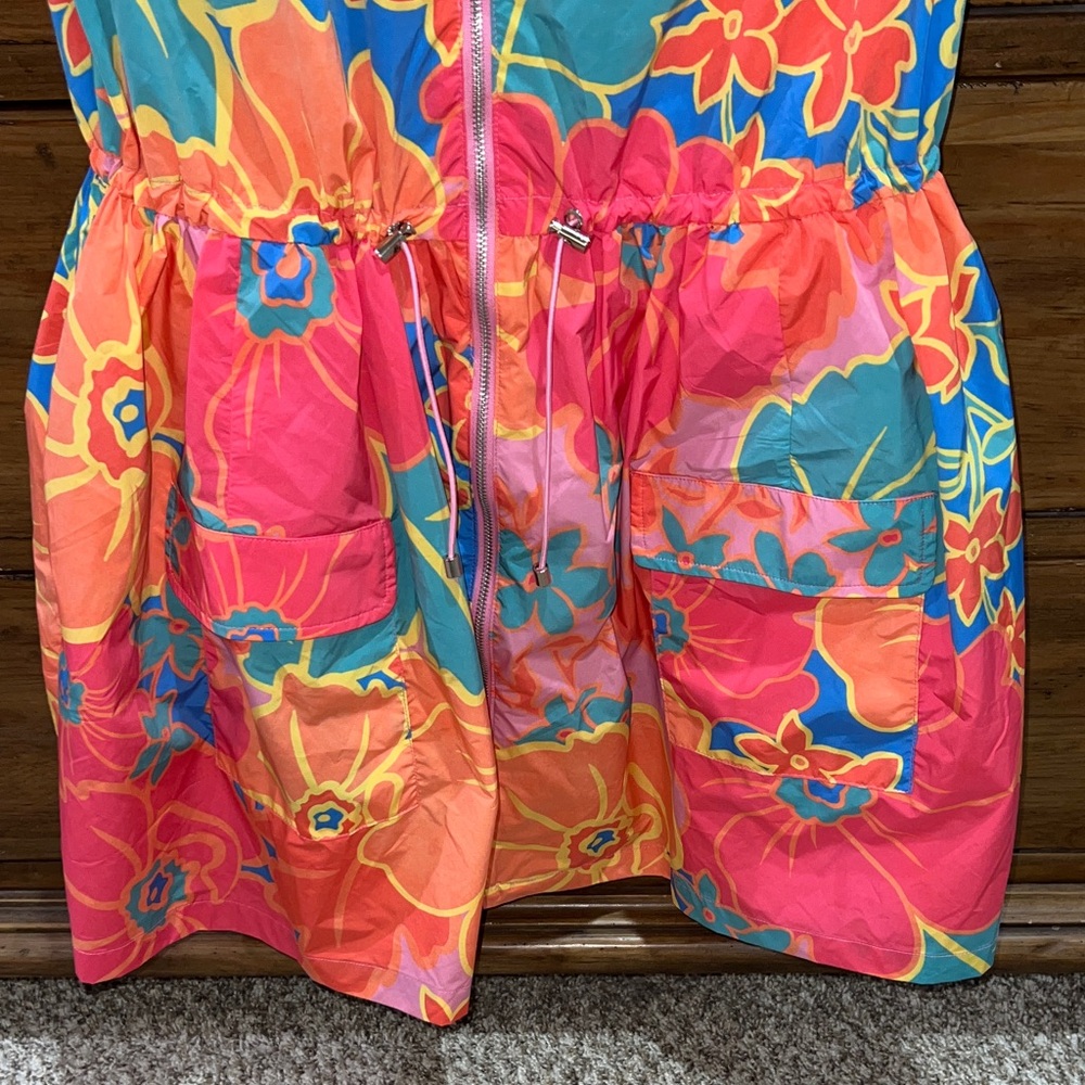 KARLIE Large Floral Weekend Cinch Waist Dress Size M -Super flattering and cute! - Picture 7 of 11